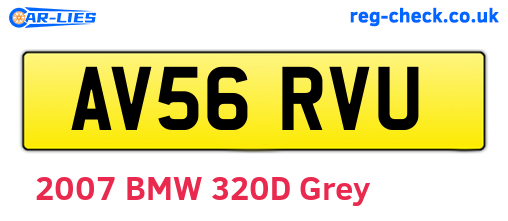 AV56RVU are the vehicle registration plates.