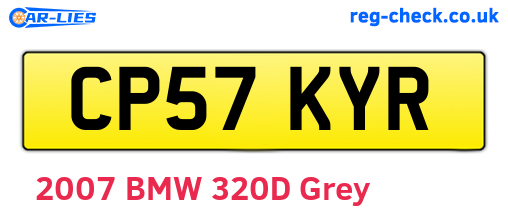 CP57KYR are the vehicle registration plates.
