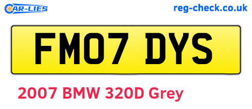 FM07DYS are the vehicle registration plates.