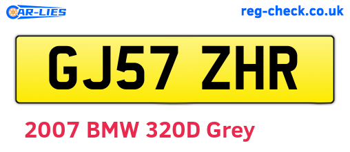 GJ57ZHR are the vehicle registration plates.