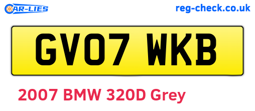 GV07WKB are the vehicle registration plates.