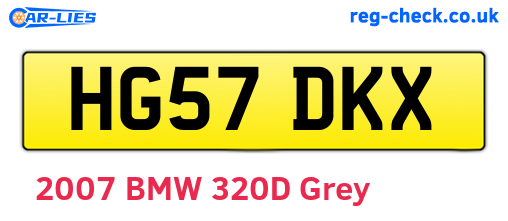 HG57DKX are the vehicle registration plates.