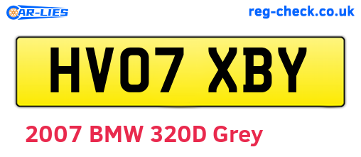 HV07XBY are the vehicle registration plates.