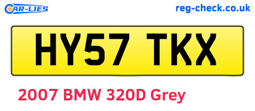 HY57TKX are the vehicle registration plates.