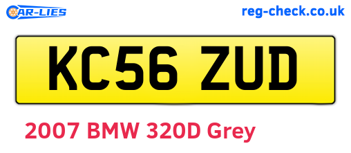 KC56ZUD are the vehicle registration plates.