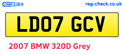 LD07GCV are the vehicle registration plates.