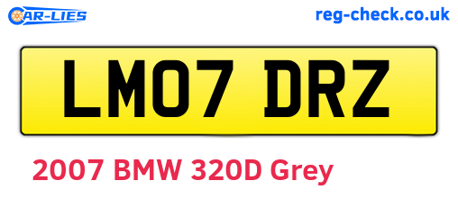 LM07DRZ are the vehicle registration plates.