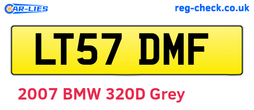 LT57DMF are the vehicle registration plates.