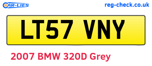 LT57VNY are the vehicle registration plates.