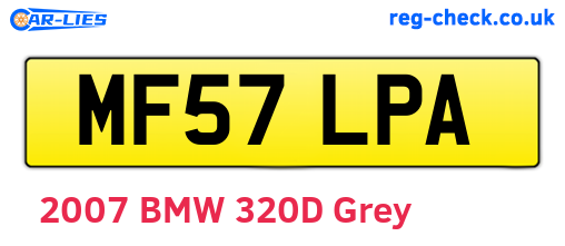 MF57LPA are the vehicle registration plates.
