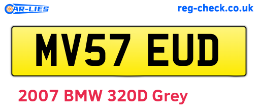 MV57EUD are the vehicle registration plates.