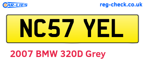 NC57YEL are the vehicle registration plates.