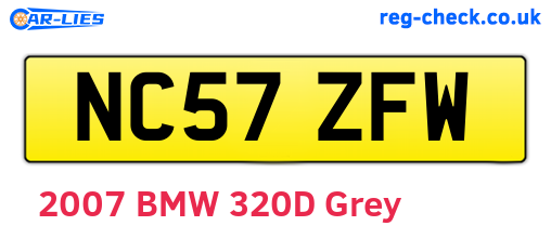 NC57ZFW are the vehicle registration plates.