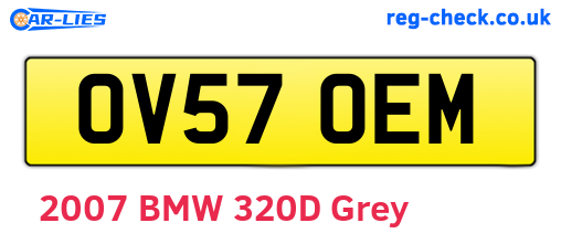 OV57OEM are the vehicle registration plates.