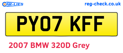 PY07KFF are the vehicle registration plates.