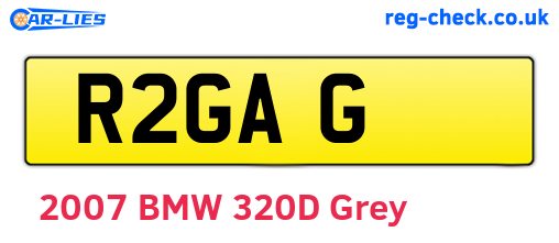 R2GAG are the vehicle registration plates.