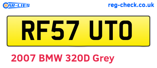 RF57UTO are the vehicle registration plates.