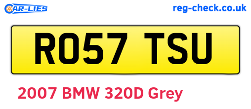 RO57TSU are the vehicle registration plates.