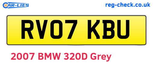 RV07KBU are the vehicle registration plates.