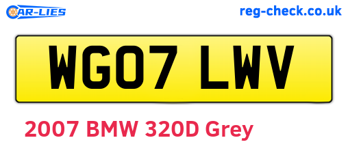 WG07LWV are the vehicle registration plates.