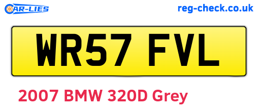 WR57FVL are the vehicle registration plates.