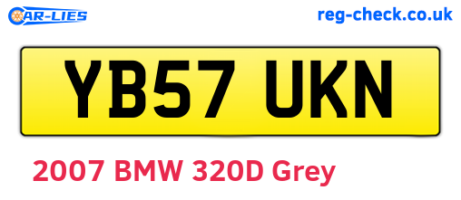 YB57UKN are the vehicle registration plates.