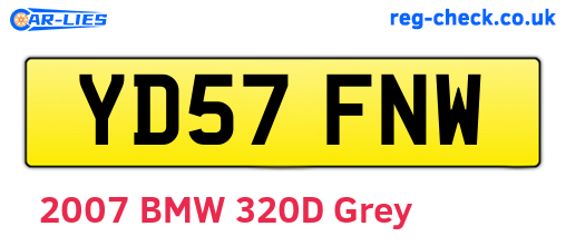 YD57FNW are the vehicle registration plates.