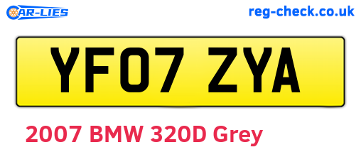 YF07ZYA are the vehicle registration plates.