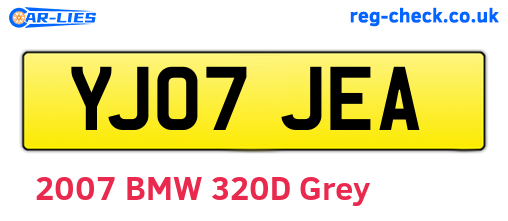 YJ07JEA are the vehicle registration plates.