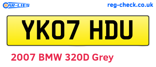 YK07HDU are the vehicle registration plates.
