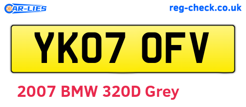 YK07OFV are the vehicle registration plates.