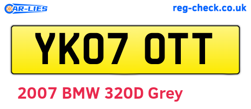 YK07OTT are the vehicle registration plates.