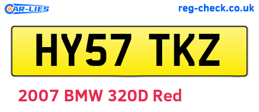HY57TKZ are the vehicle registration plates.