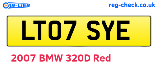 LT07SYE are the vehicle registration plates.