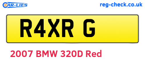 R4XRG are the vehicle registration plates.