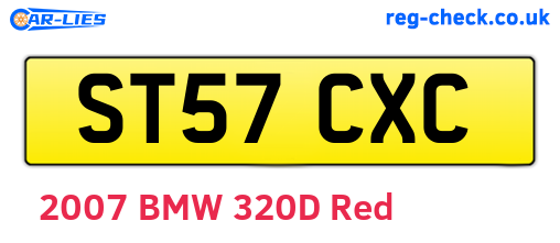 ST57CXC are the vehicle registration plates.
