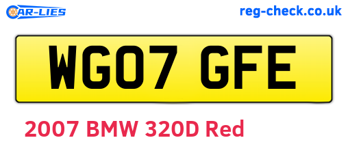 WG07GFE are the vehicle registration plates.