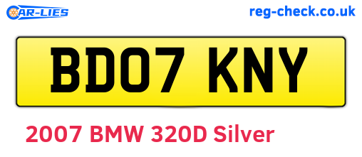 BD07KNY are the vehicle registration plates.