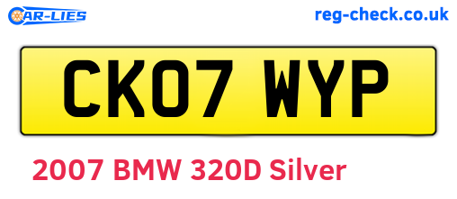 CK07WYP are the vehicle registration plates.