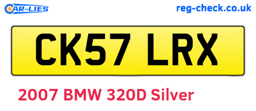CK57LRX are the vehicle registration plates.