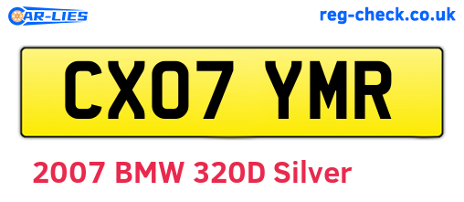CX07YMR are the vehicle registration plates.