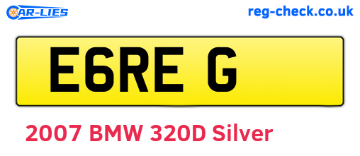 E6REG are the vehicle registration plates.