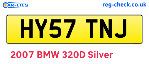 HY57TNJ are the vehicle registration plates.