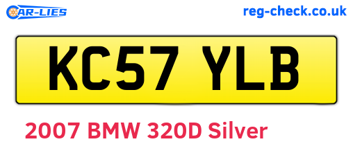 KC57YLB are the vehicle registration plates.