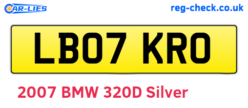 LB07KRO are the vehicle registration plates.