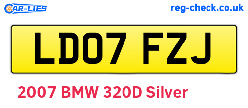 LD07FZJ are the vehicle registration plates.
