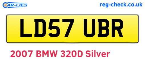 LD57UBR are the vehicle registration plates.