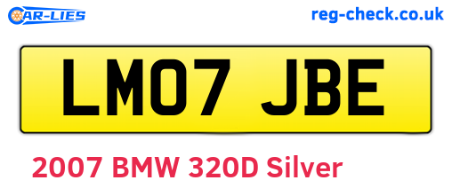 LM07JBE are the vehicle registration plates.