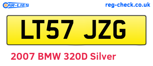 LT57JZG are the vehicle registration plates.