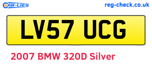 LV57UCG are the vehicle registration plates.